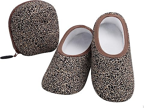 Ladies Snoozies Slippers - Leopard