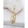 Gold Feather Necklace