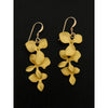 Gold Orchid Cascade Earrings