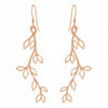 Gold Matte Vine Twigs Earrings