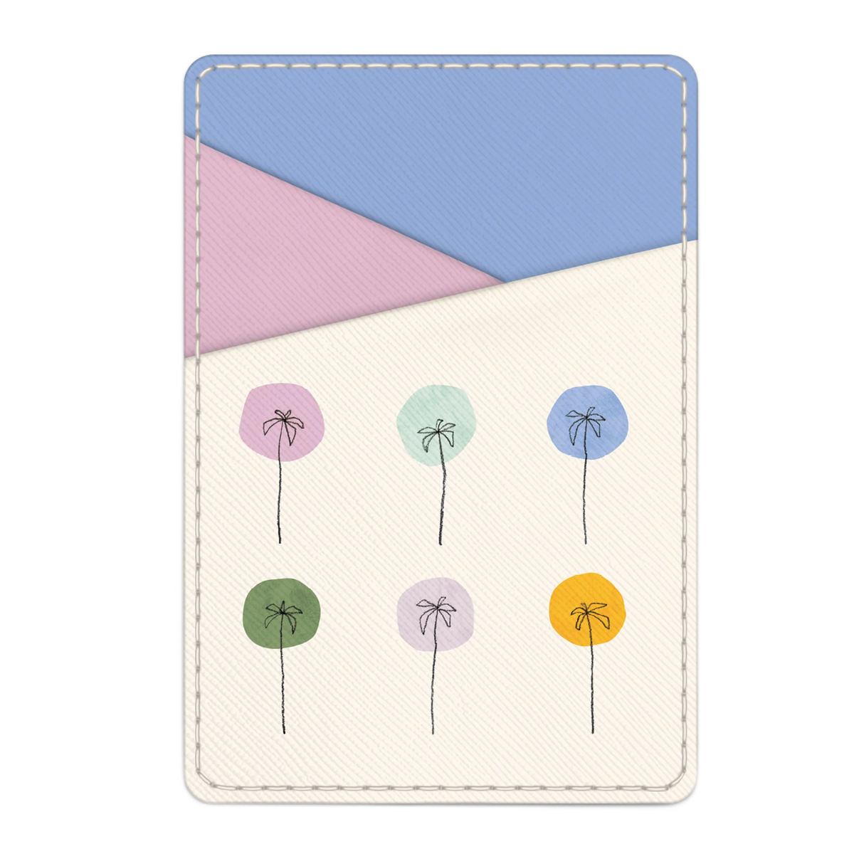 Dotted Palms Stick-On Cell Phone Wallet