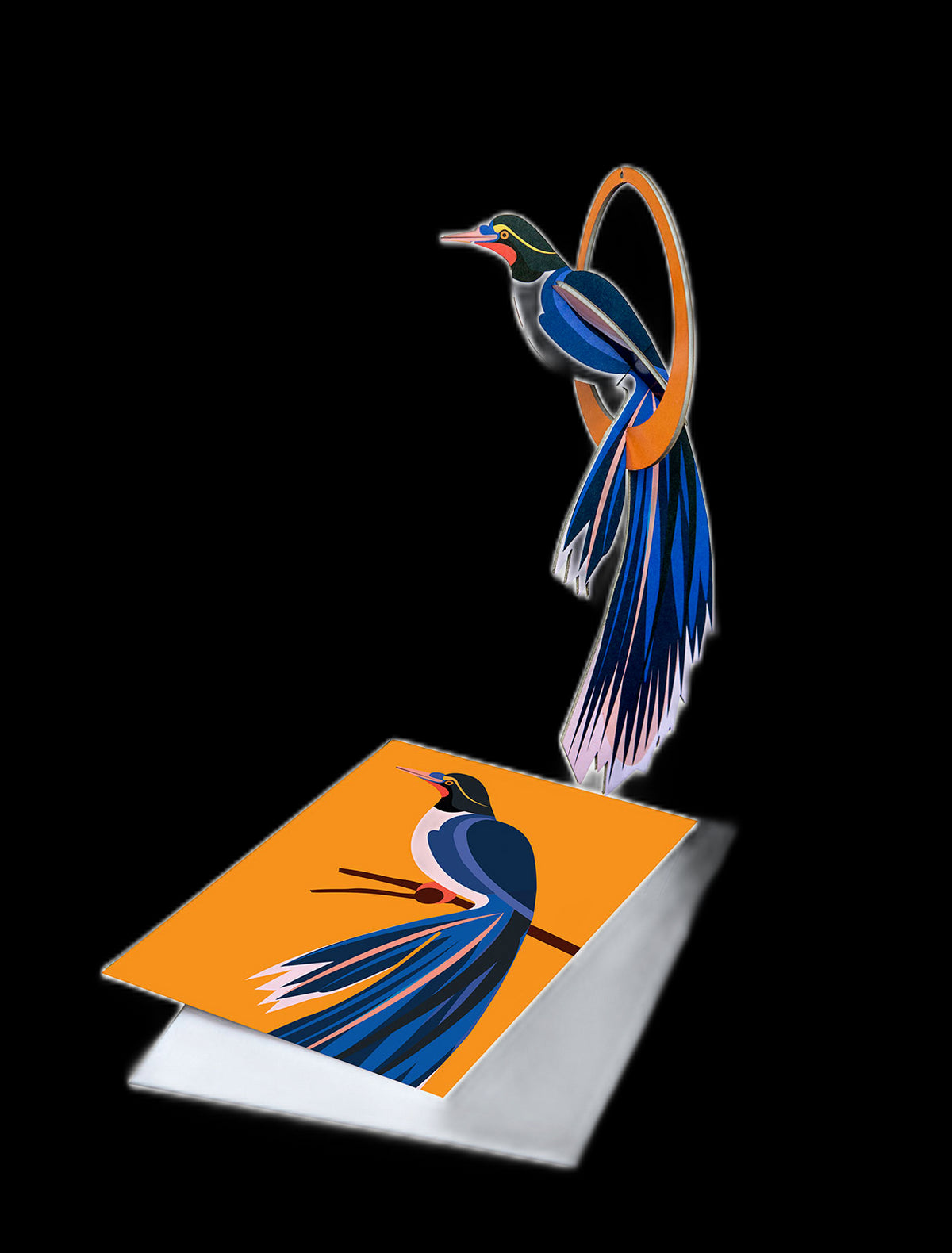 Swinging Flores Paradise Bird Pop Out Card