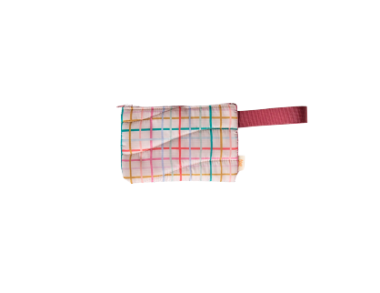 Pretty Plaid Puffy Wristlet