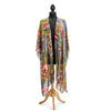 Poppies &amp; Peacocks Long Kimono