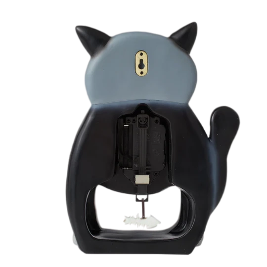 Black Kitty Mantle Clock