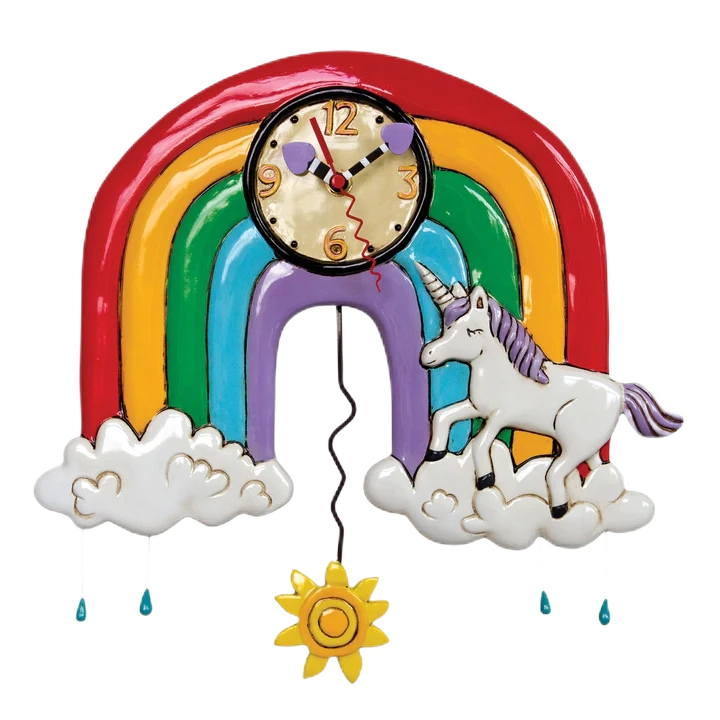 Rainbows &amp; Unicorns Clock