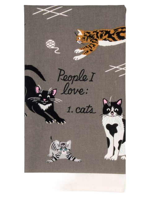 People I Love:  1. Cats Dish Towel