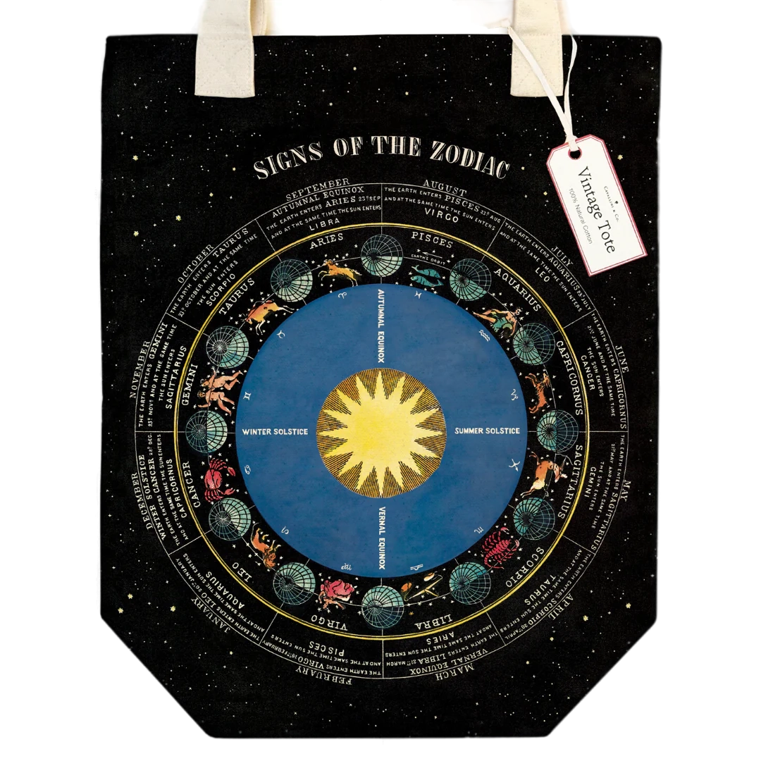 Signs of The Zodiac Vintage Tote Bag