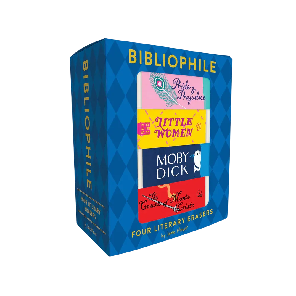 Bibliophile Four Literary Erasers