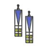 Light Screen Blue Window Earrings