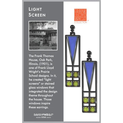 Light Screen Blue Window Earrings
