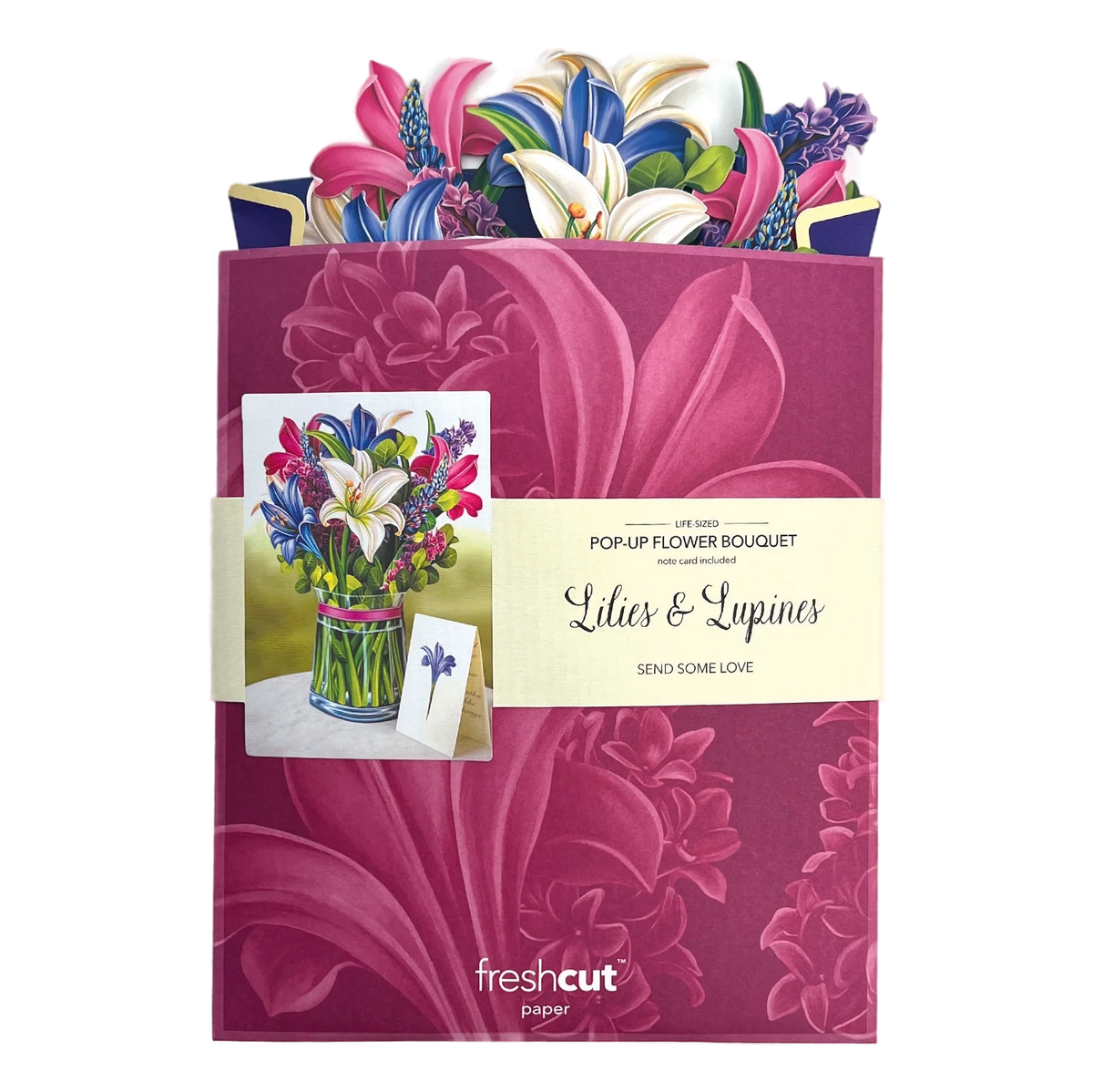 Lilies &amp; Lupines Freshcut Paper Bouquet