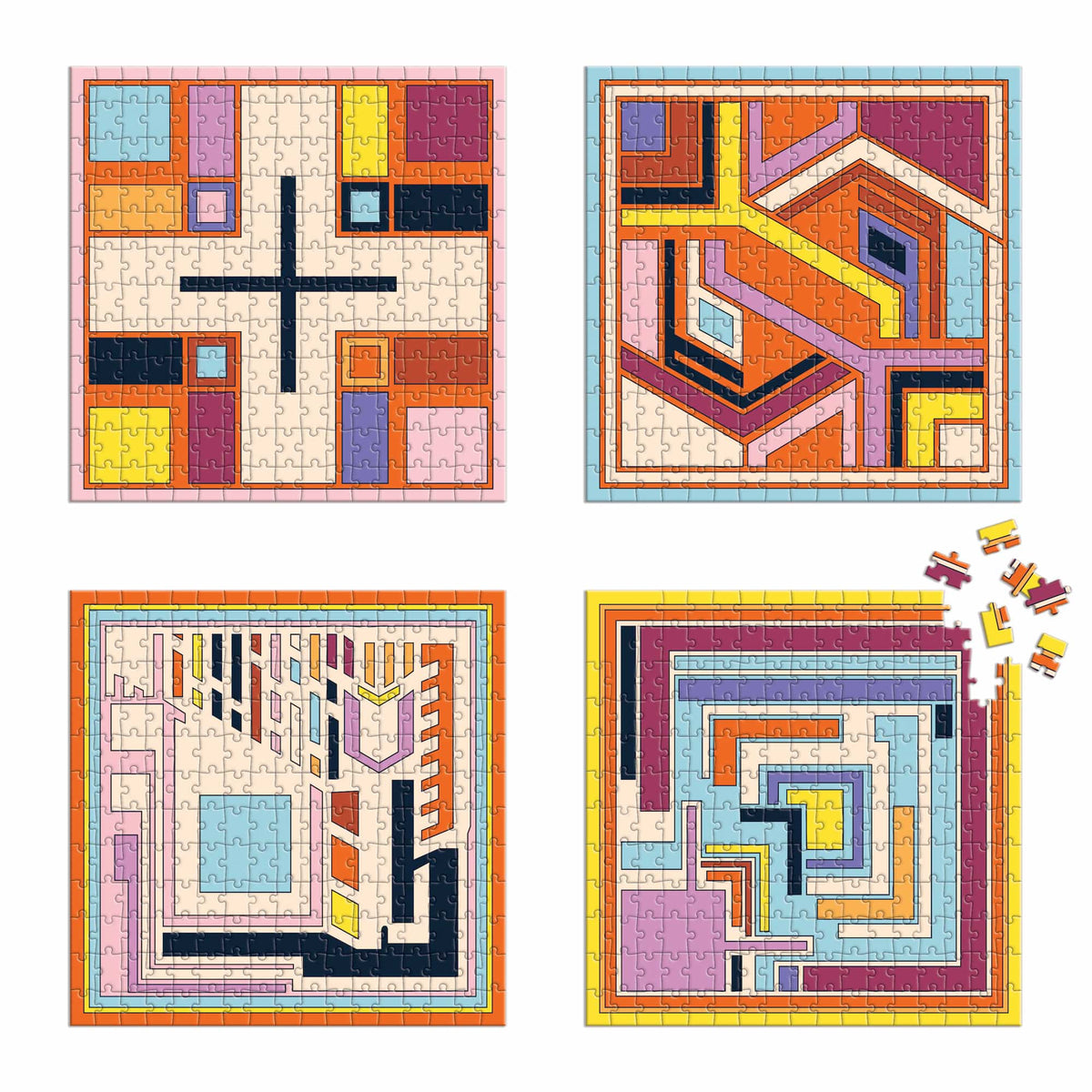 Frank Lloyd Wright Textile Blocks Puzzle Set