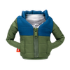 The Puffy Jacket - Olive Green / Sailor Blue