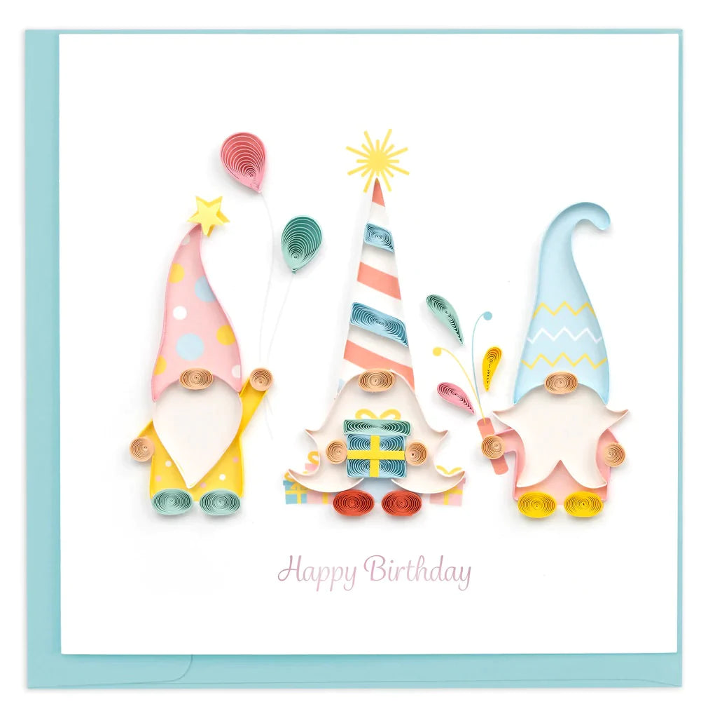 Birthday Gnomes Quilling Card