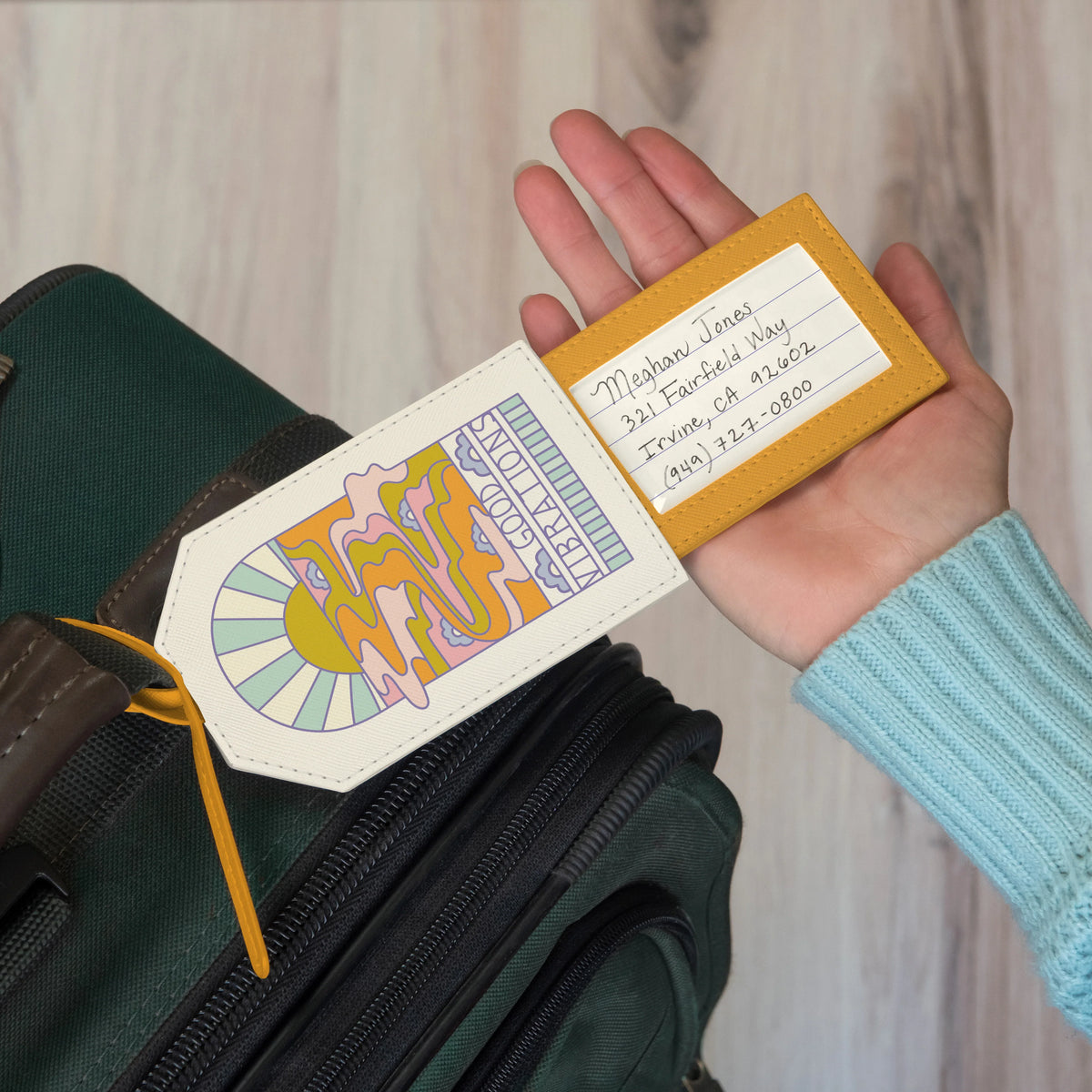 Good Vibrations Slide-Out Luggage Tag