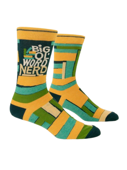 Big Ol&#39; Word Nerd Men&#39;s Socks