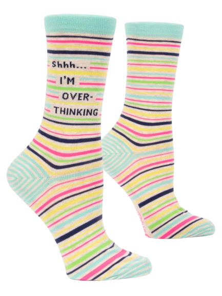 Shhh I&#39;m Over Thinking Ladies Socks