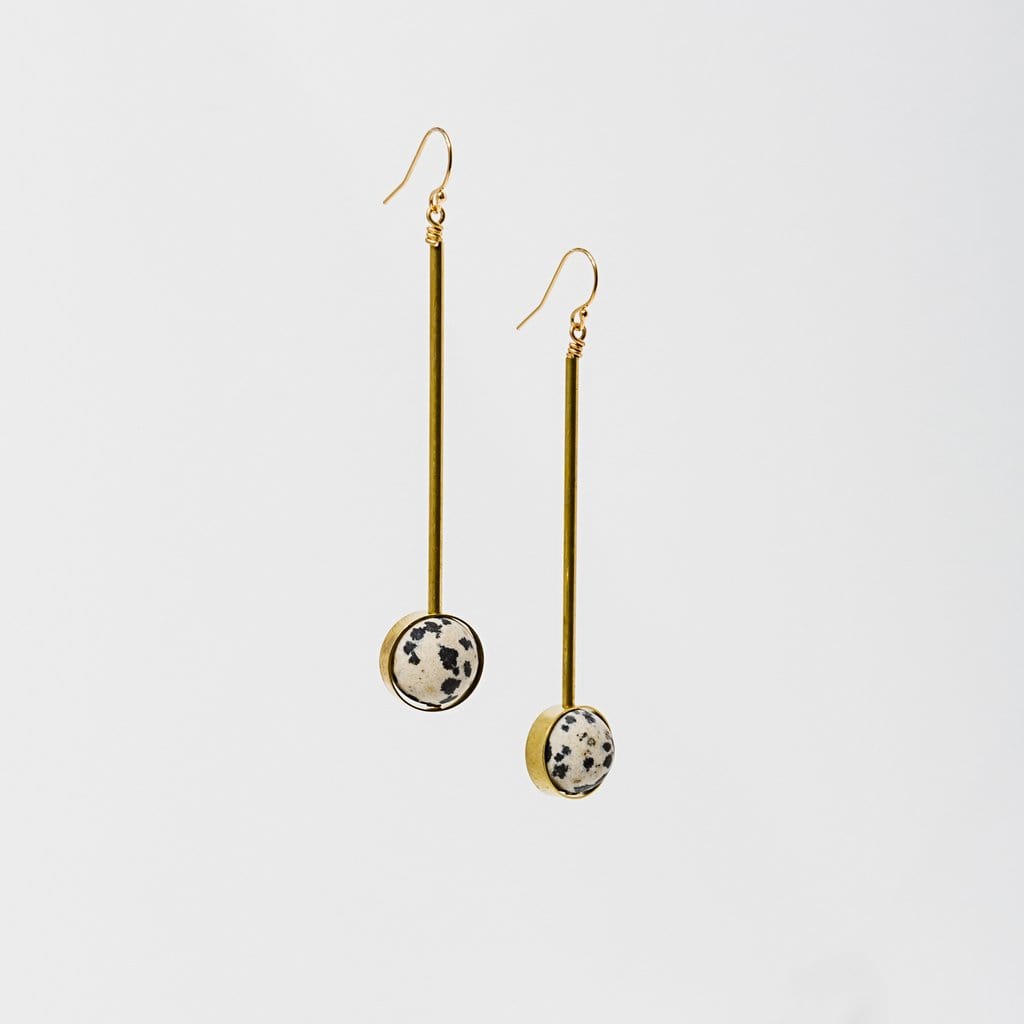 Aberrant Earrings - Dalmatian Jasper Larissa Loden Jewelry