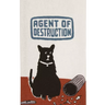 Agent of Destruction Dish Towel Blue Q Household Stuff