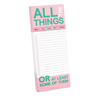 All The Things Make-A-List Pad Knock Knock Paper Goods