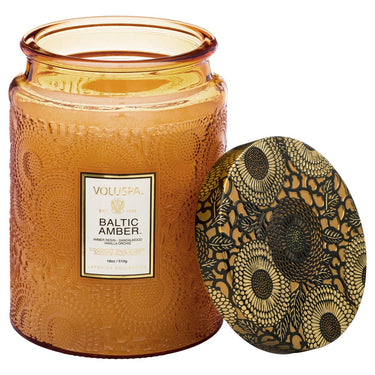 Baltic Amber Large Glass Jar Candle Voluspa Candles & Home Fragrance
