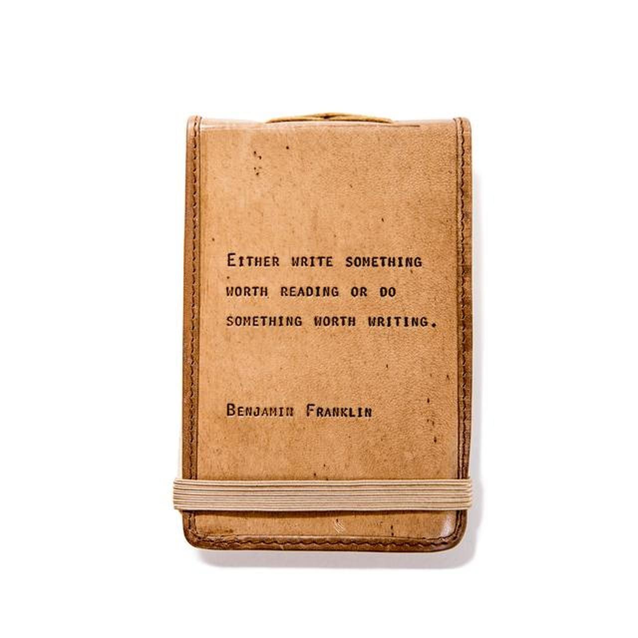 Benjamin Franklin Mini Leather Journal Sugarboo & Co Books & Journals