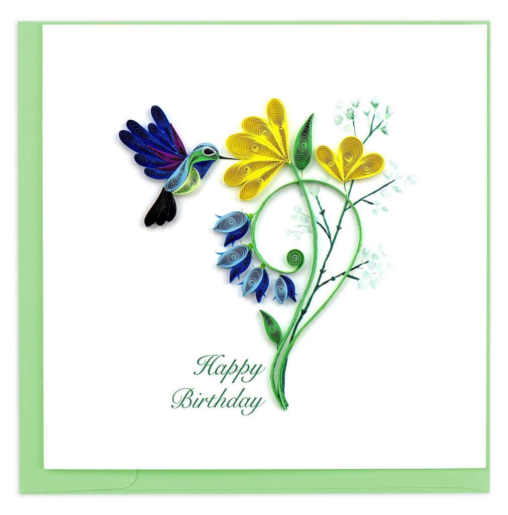 Birthday Hummingbird Quilling Card Quilling Card Llc Cards