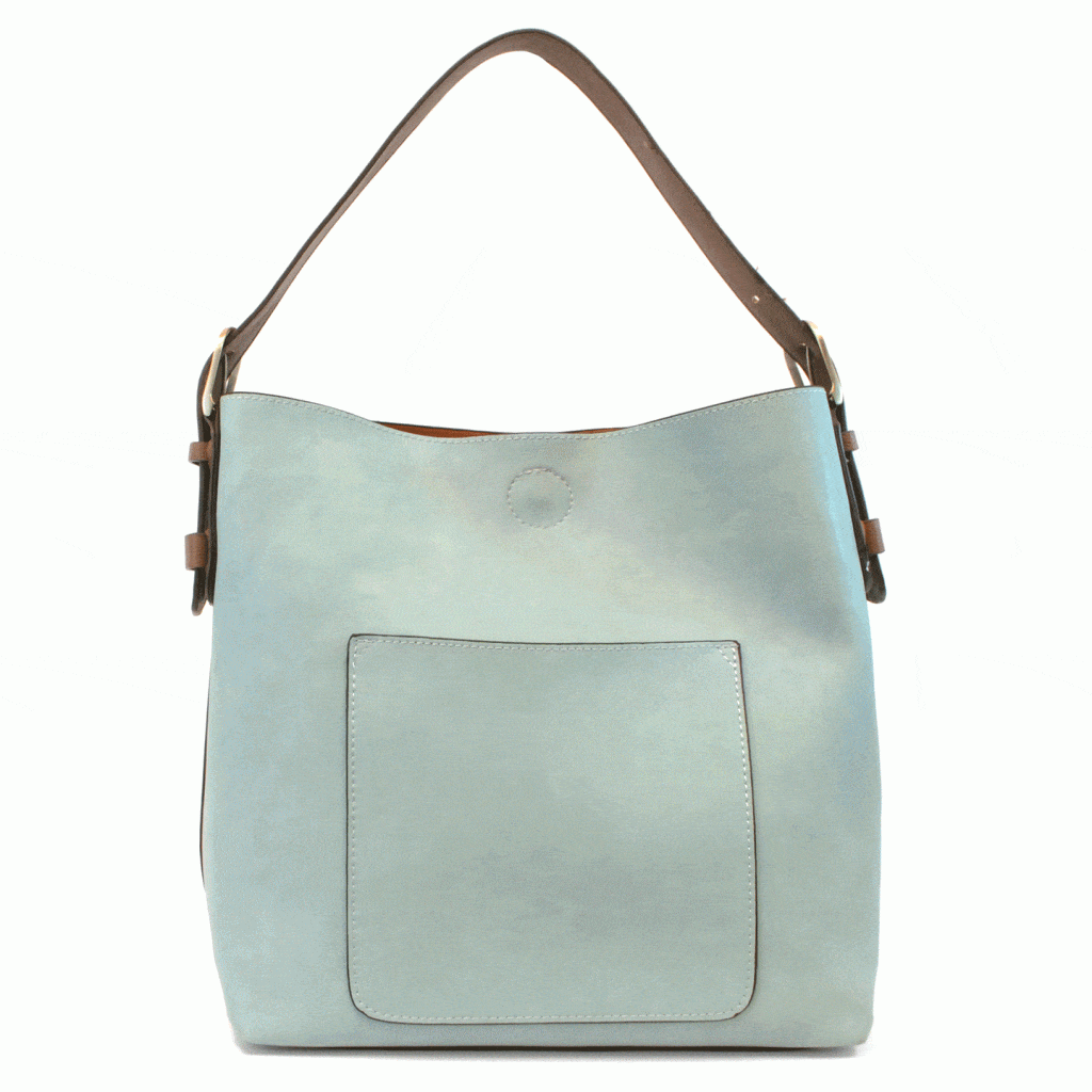 Blue Hydrangea Hobo Bag W/Coffee Handle Joy Susan Accessories