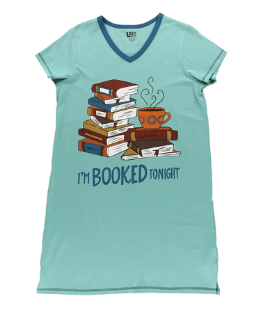 Booked Tonight Nightshirt - L/XL Lazy One Clothing