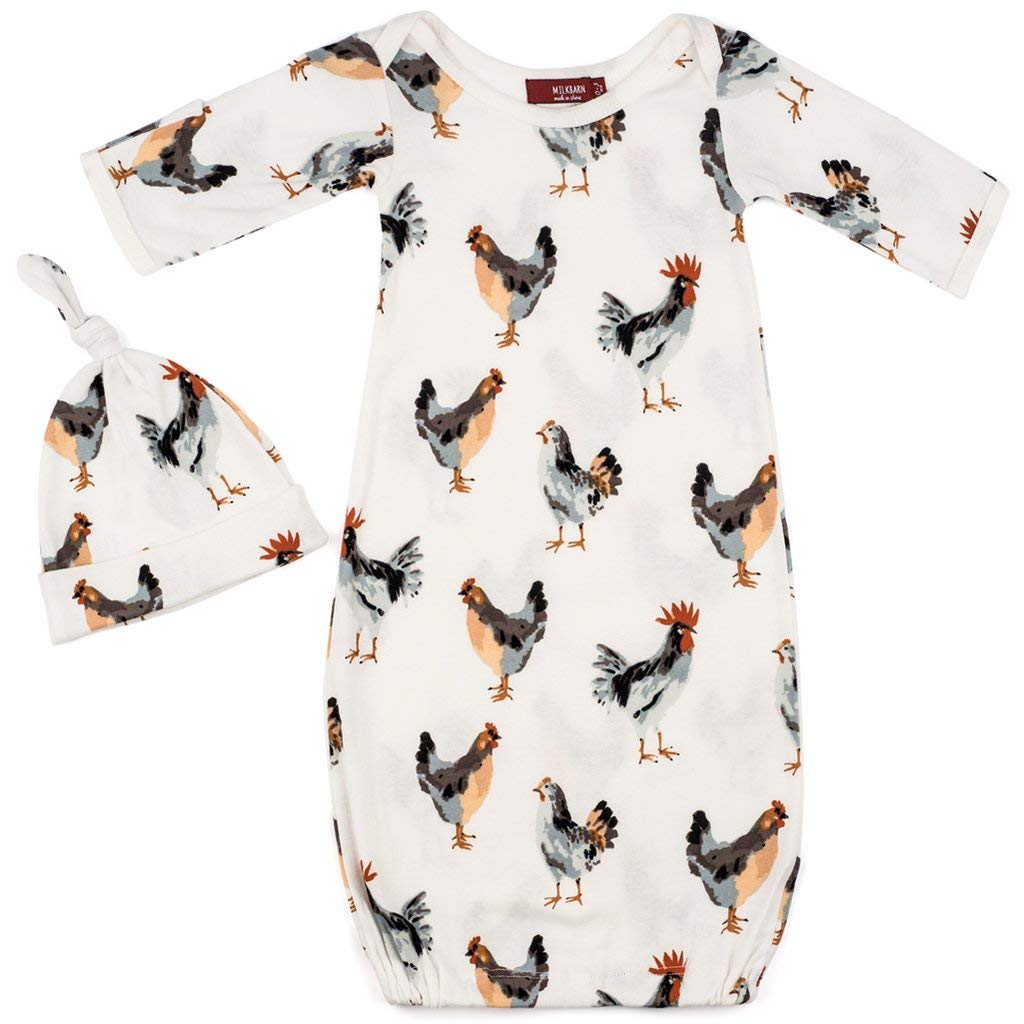 Chicken Gown &amp; Hat Set