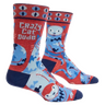 Crazy Cat Dude Men's Socks Blue Q Clothing