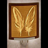 Curved Night Light - Feathers Porcelain Garden Home Decor