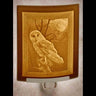 Curved Night Light - Owl Porcelain Garden Home Decor