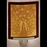 Curved Night Light - Peacock Porcelain Garden Home Decor