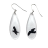 Drip Bird Earrings Black Drop Designs Jewelry