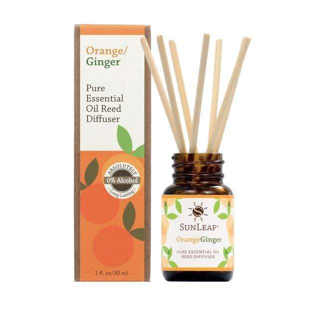 Essential Oil Reed Diffuser - Orange/Ginger 1 oz SunLeaf Naturals LLC Candles & Home Fragrance