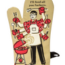 Feed You Fuckers Oven Mitt Blue Q Household Stuff