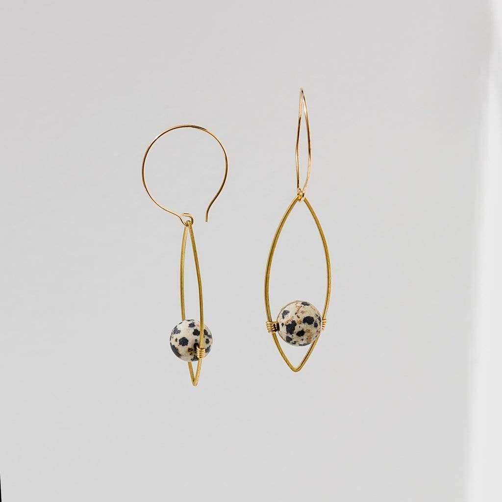 Georgia Earrings - Dalmation Jasper Larissa Loden Jewelry