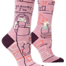 Go Away I'm Introverting Ladies Socks Blue Q Clothing