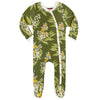 Green Floral Footed Romper 3-6 M
