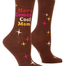 Here Comes Cool Mom Ladies Socks Blue Q Clothing
