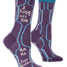 I Love My Job Ladies Socks Blue Q Clothing