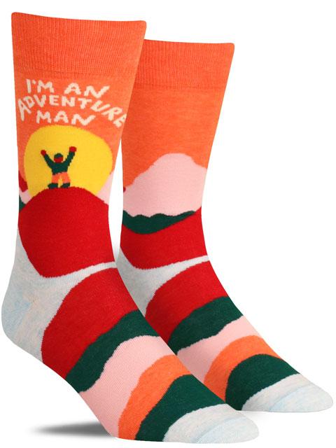 I'm An Adventure Man Men's Sock Blue Q Clothing
