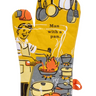 Man With A Pan Oven Mitt Blue Q Household Stuff