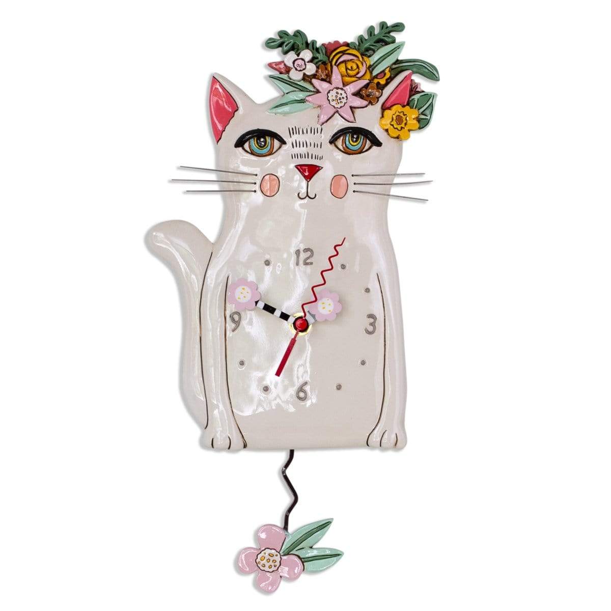 Pretty Kitty Clock Allen Designs Picture Frames & Clocks