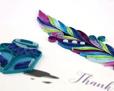 Quill & Ink Thank You Quilling Card Quilling Card LLC Cards