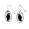 Small Oval Crow Earrings Black Drop Designs Jewelry