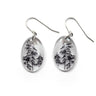Small Oval Forest Earrings Black Drop Designs Jewelry