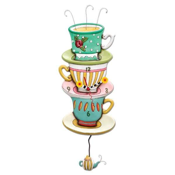 Spot of Tea Clock Allen Designs Wall Decor